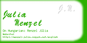 julia menzel business card